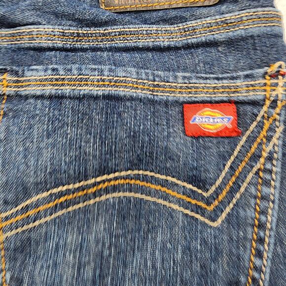 Vintage Y2K Dickies Jeans Womens 4 Blue Low Rise Slim Fit Bootcut Flare Leg - Picture 5 of 15